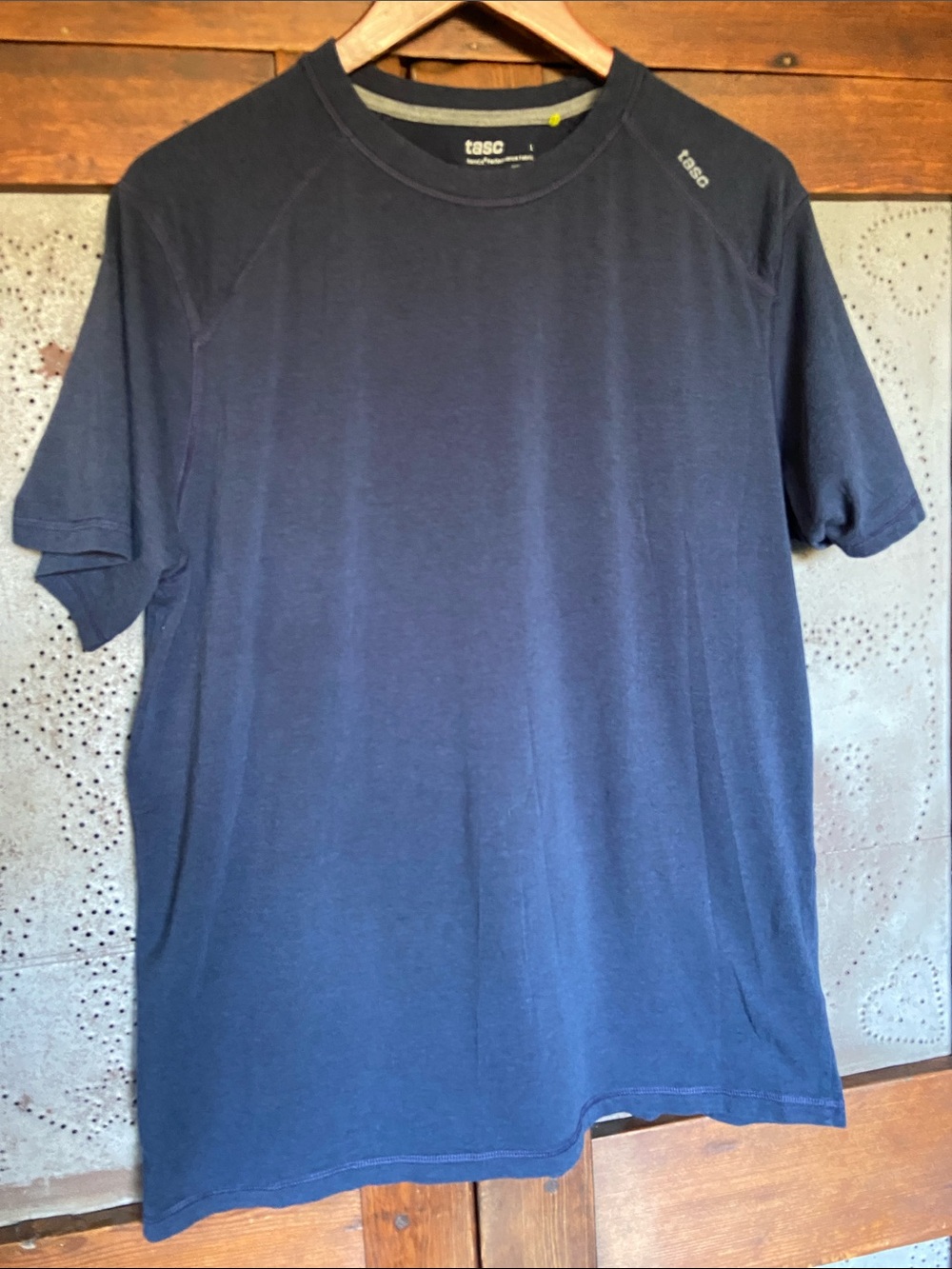 Lot of two Tasc Bamco Shirts Long Sleeve Short Blue Gray Size L